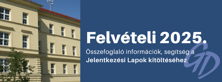 Összefoglaló felvételi információk