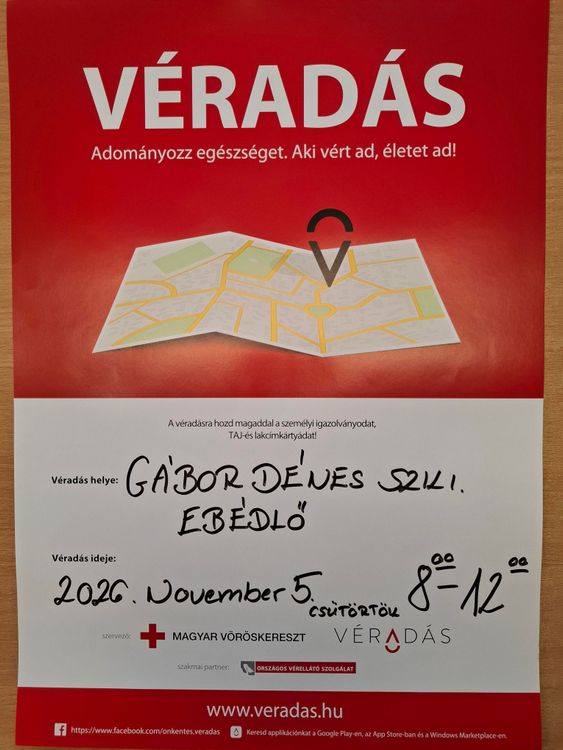 Véradás iskolánkban