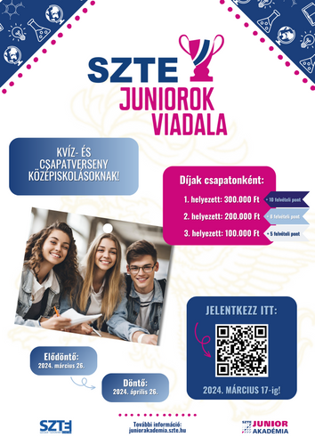 SZTE JUNIOROK VIADALA - 2024 középiskolai csapatvetélkedő