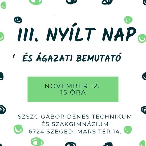 III. iskolai nyílt nap 2026/2027.