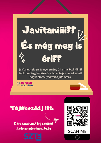 SZTE Partneriskolai program - Javíts! ösztöndíj 